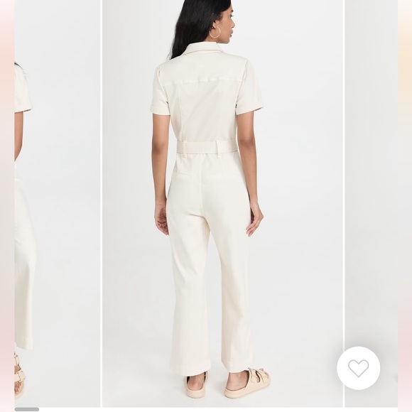 Paige Light Denim Anessa Puff Sleeve Jumpsuit - Picture 6 of 8